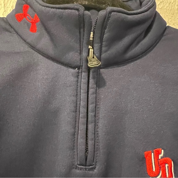 Under Armour Navy and Red University of Dayton Flyers Quarter-Zip size small - Picture 5 of 16